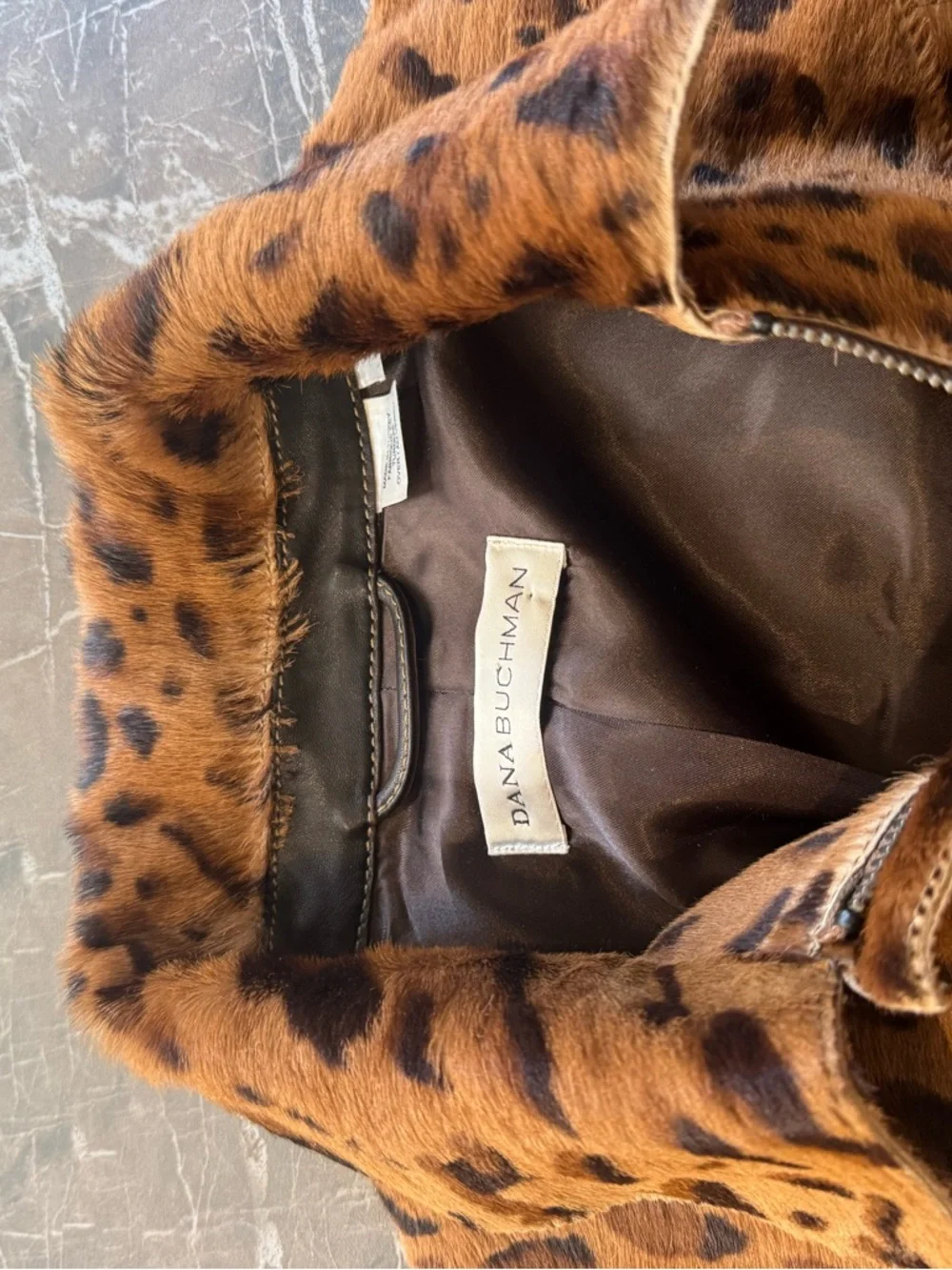 Leopard print pony hair fur jacket - Picture 5 of 5